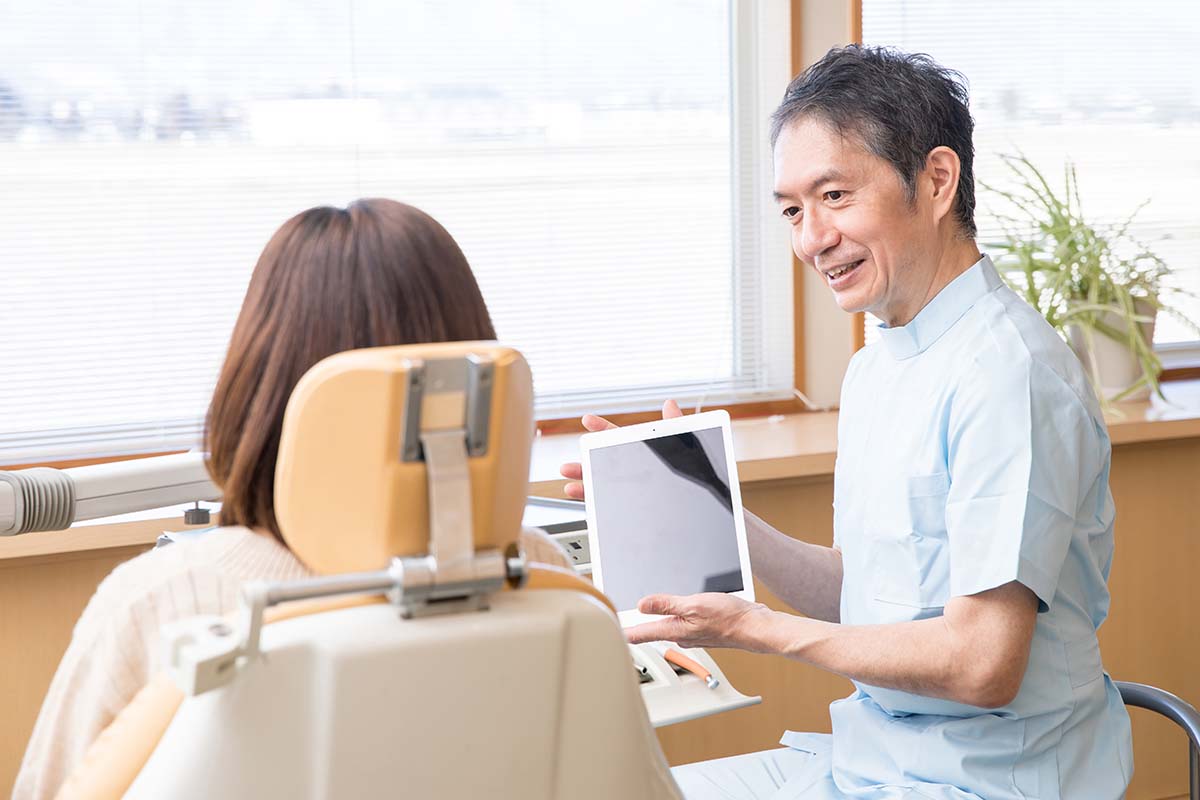 endodontist explaining endodontic terminology